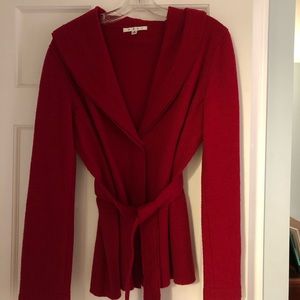 Cabi, Sweater jacket w/ high waist tie
